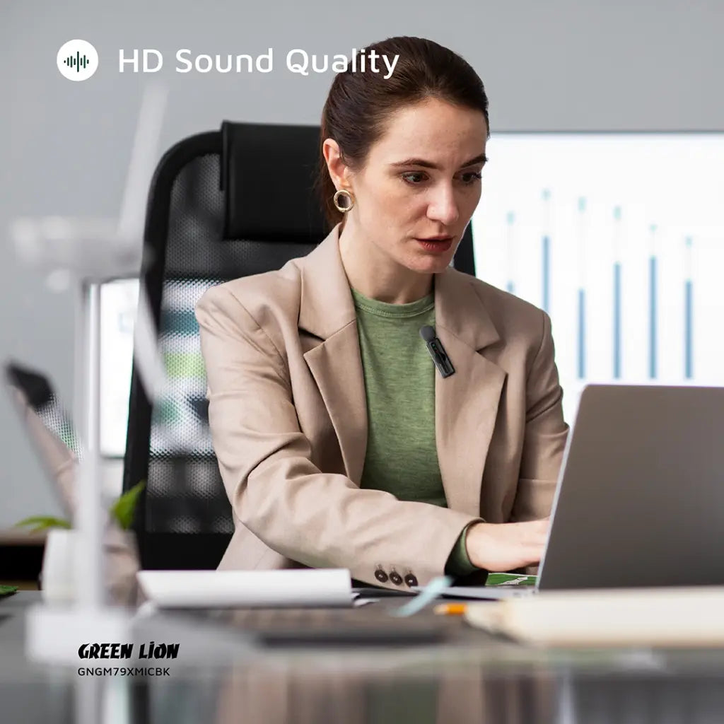 Green Lion 3 in 1 Noise Cancellation Microphone - Black