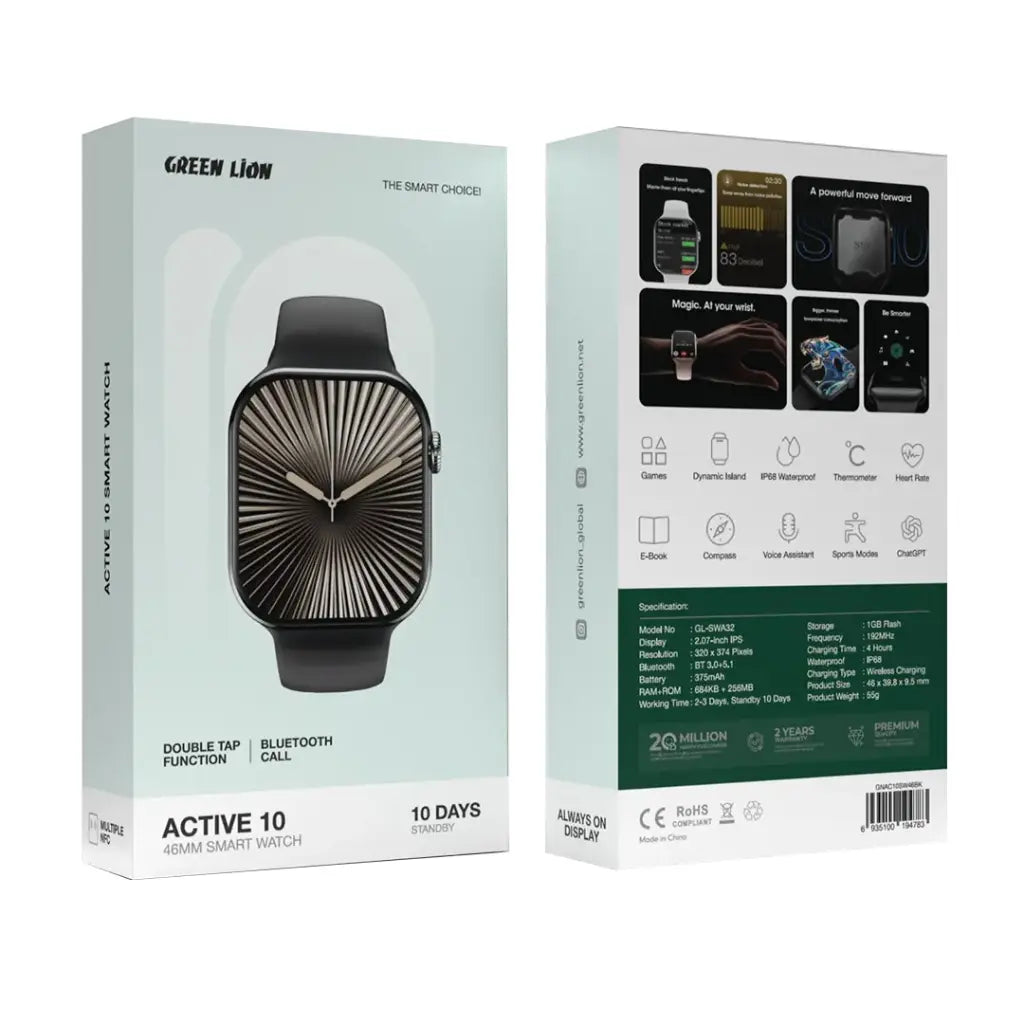 Green Lion Active 10 46MM Smart Watch