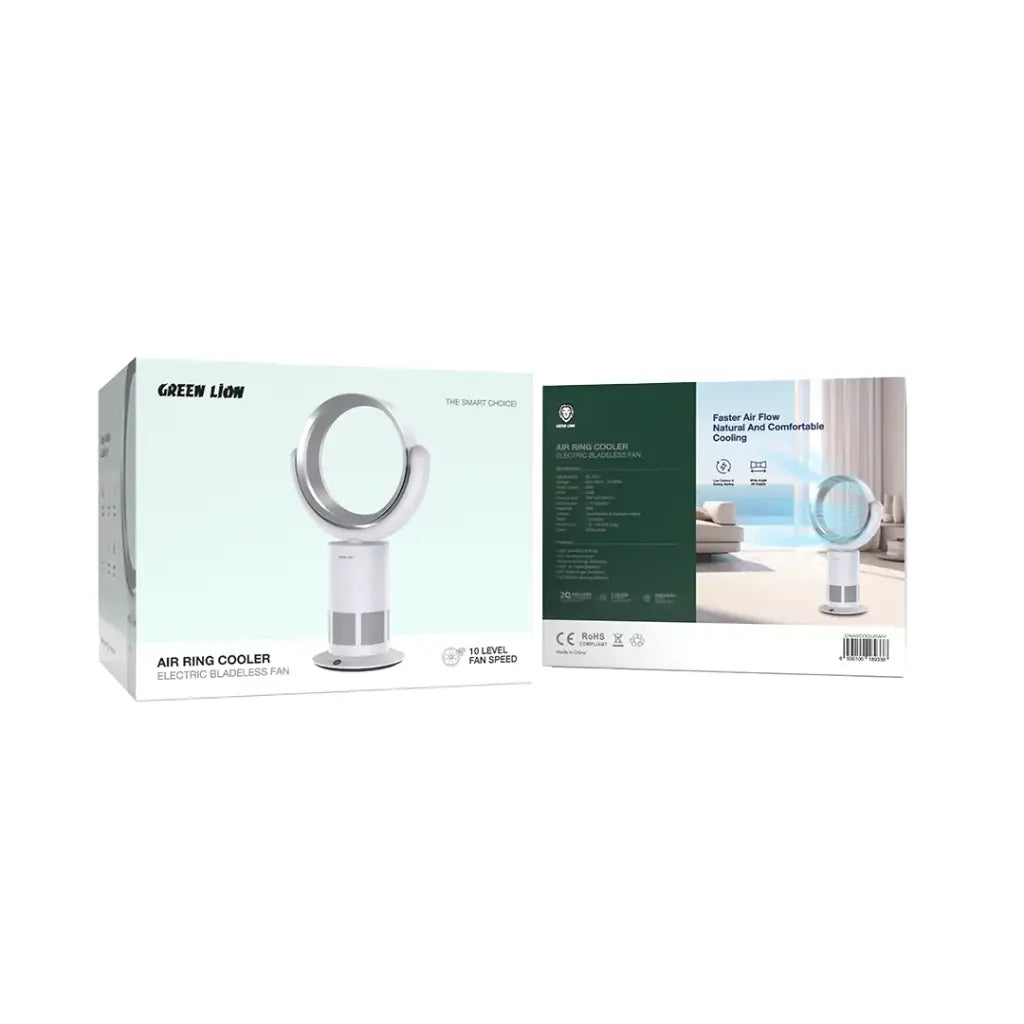 Green Lion Air Ring Cooler Electric Bladeless Fan - White