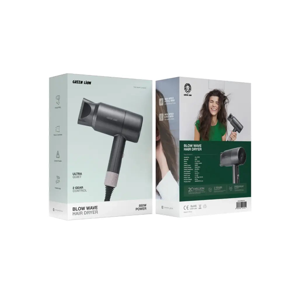 Green Lion Blow Wave Hair Dryer 850W - Grey