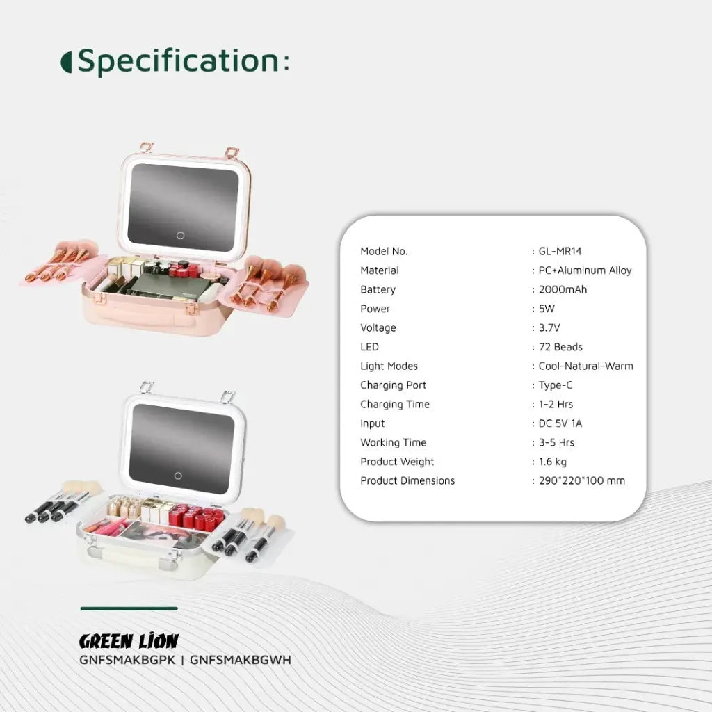 Green Lion Fest Makeup Bag