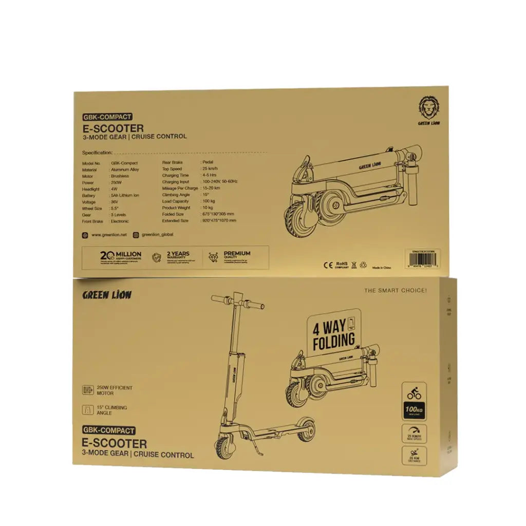 Green Lion GBK-Compact E-Scooter - Black