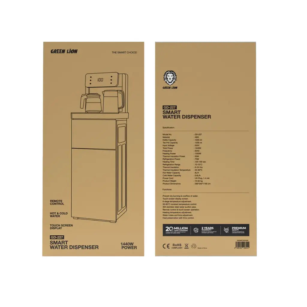 Green Lion GD-227 Smart Water Dispenser - Black