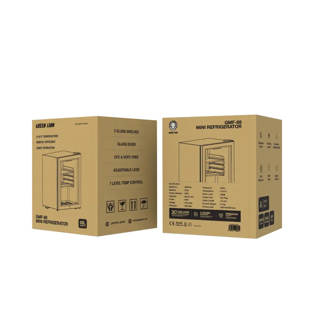 Green Lion GMF-68 Mini Refrigerator - Black
