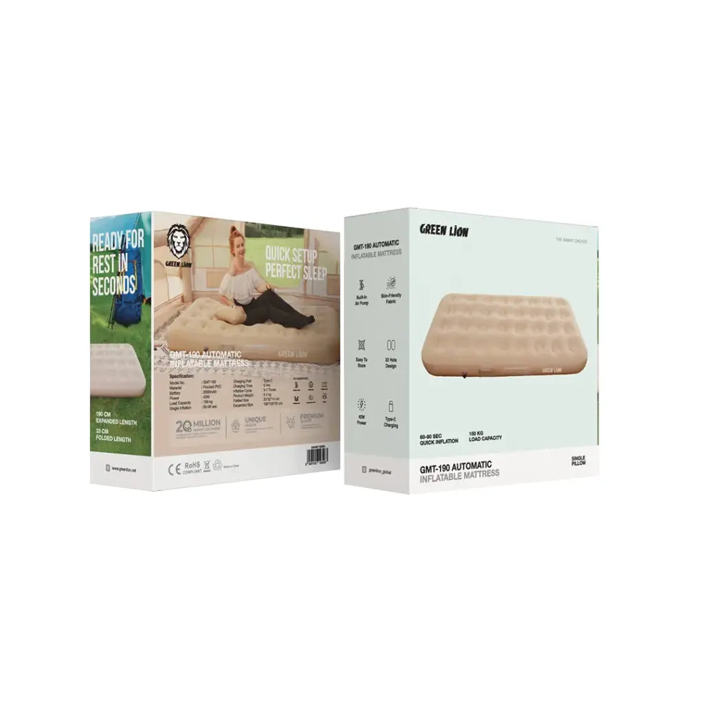 Green Lion GMT-190 Automatic Inflatable Mattress - Beige