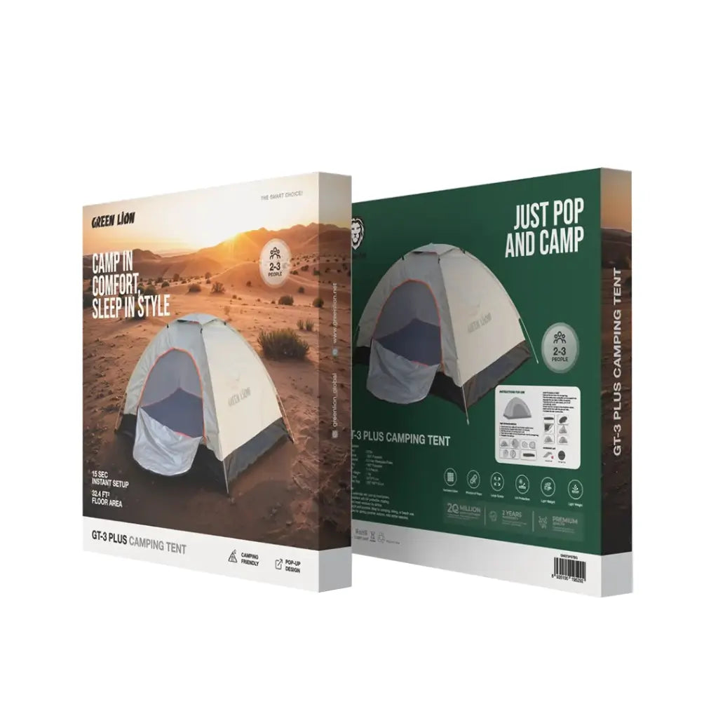 Green Lion GT3-PLUS Camping Tent - Beige