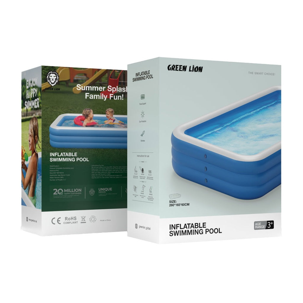Green Lion Inflatable Small Swimming Pool - Blue