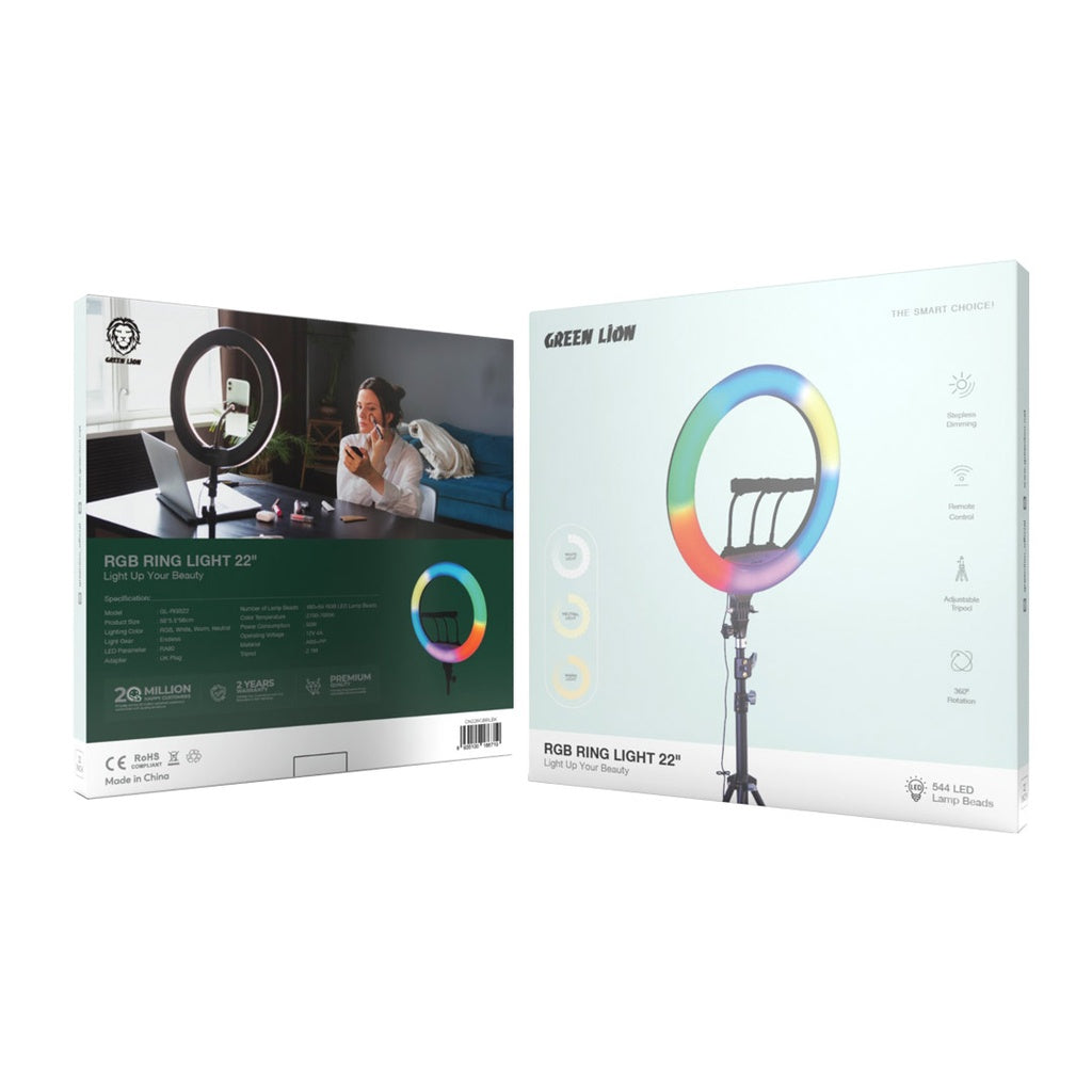 Green Lion RGB Ring Light 22" - Black