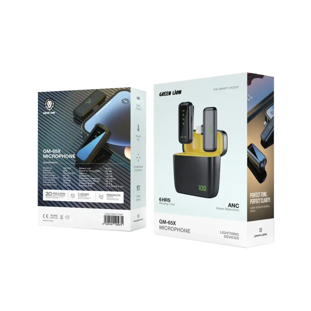 Green Lion SX5 Microphone for Type-C / Lightning - Black