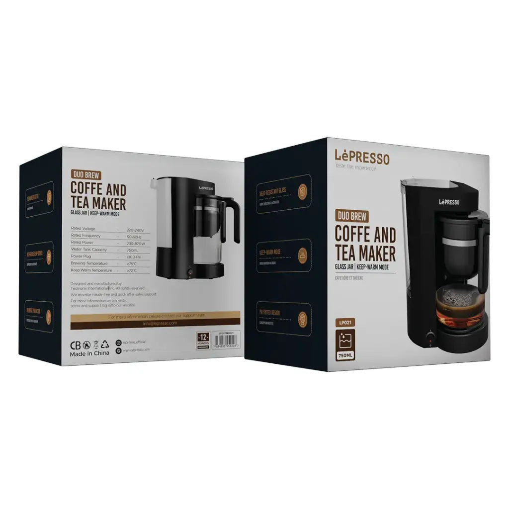 Lepresso Duo Brew Coffee and Tea Maker - Black