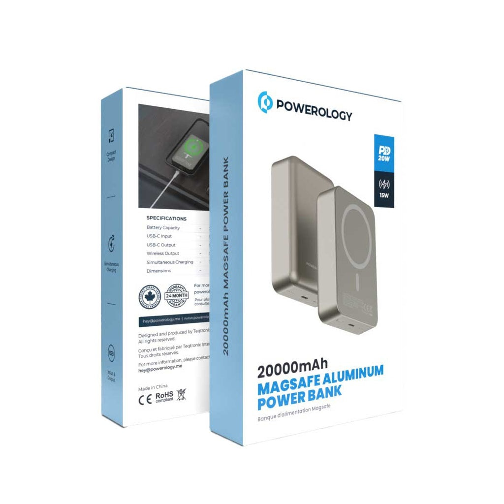 Powerology 20000 mAh 20W PD & 15W Magsafe Powerbank