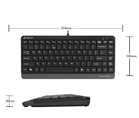 A4TECH Compact MINI Keyboard USB - Fstyler FK11