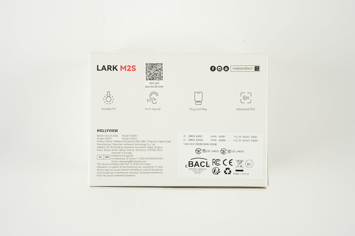 Hollyland Lark M2S Wireless Microphone with USB-C Plug for iPhone 15/16 and Android