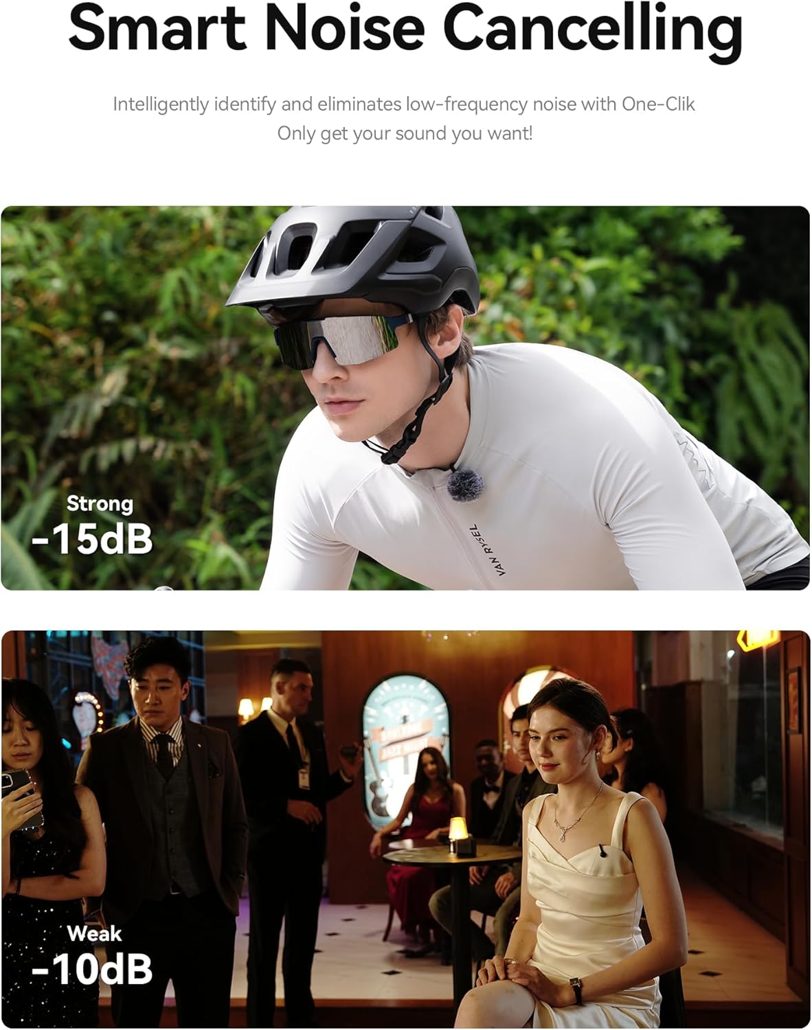 Hollyland Lark M2S Wireless Microphone with USB-C Plug for iPhone 15/16 and Android