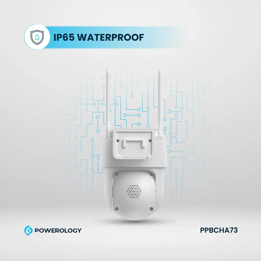 Powerolgoy Built-In Solar Pan & Tilt Outdoor Camera - White