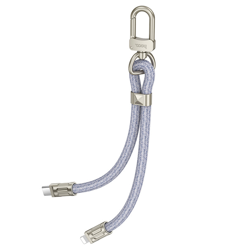 HOCO Adjustable Messenger Lanyard with Type-C to Type-C - Fluorescent Green