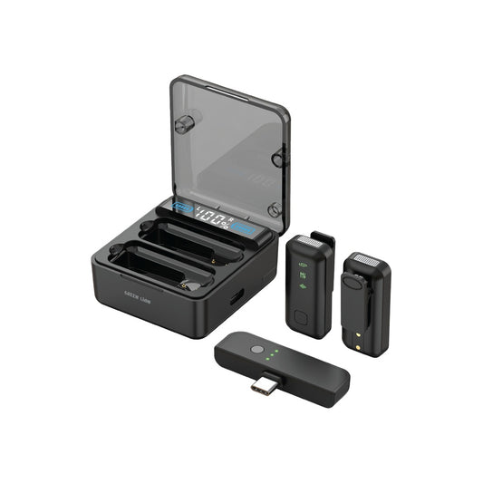 Green Lion 2 in 1 Microphone with Digital Display - Black