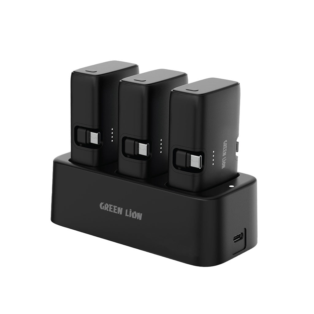Green Lion 3 In 1 Power Bank Station -Black