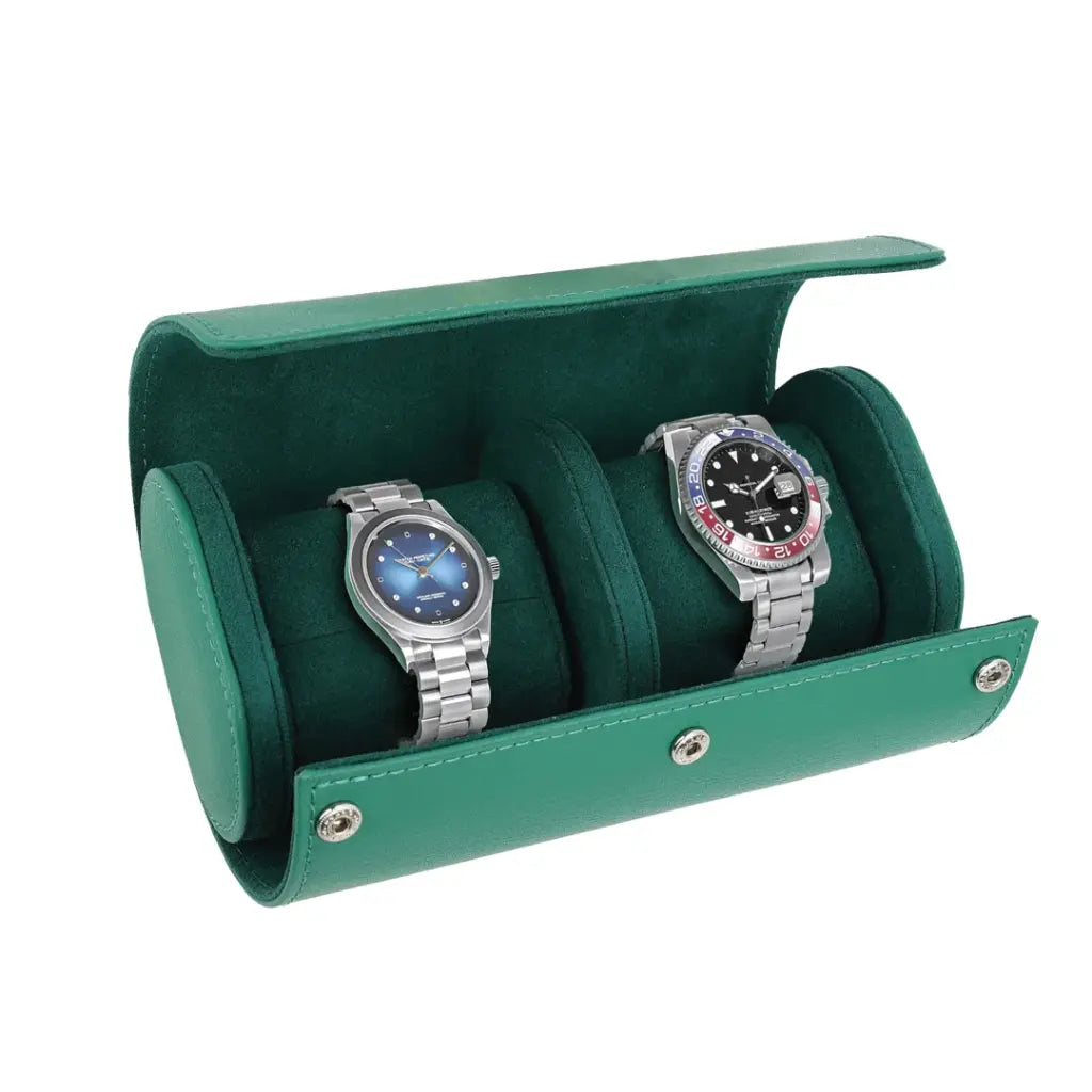 Green Lion Duo Watch Roll Case - Rolex Green