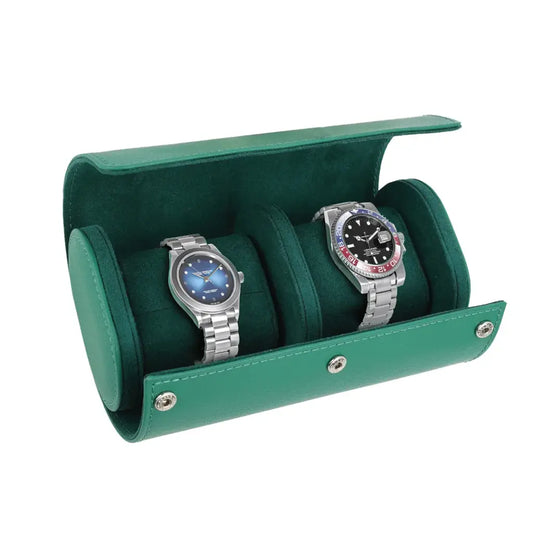 Green Lion Duo Watch Roll Case - Rolex Green