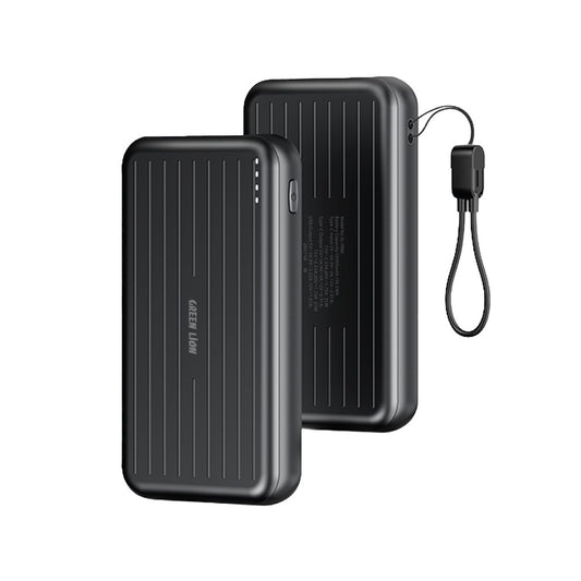 Green Lion Dynamo 10000mAh Powerbank - Black