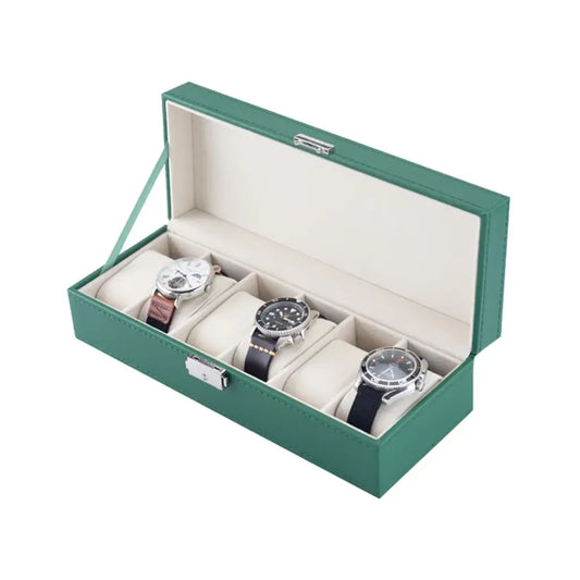 Green Lion Elegant Watch Box 6 Slots - Green - Normal | with Glass