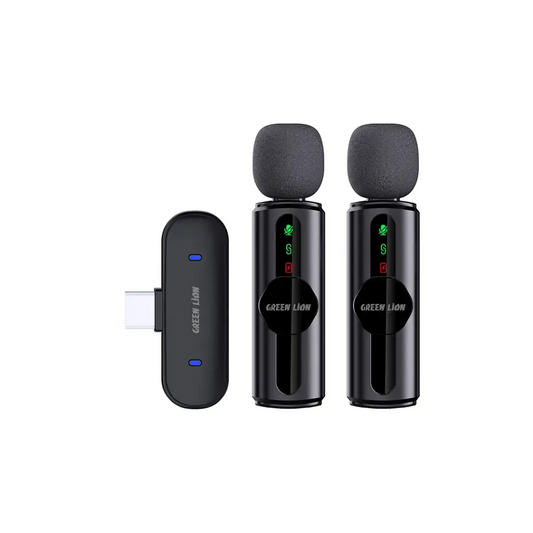 Green Lion Microphone 3-Level Noise Cancellation - Black