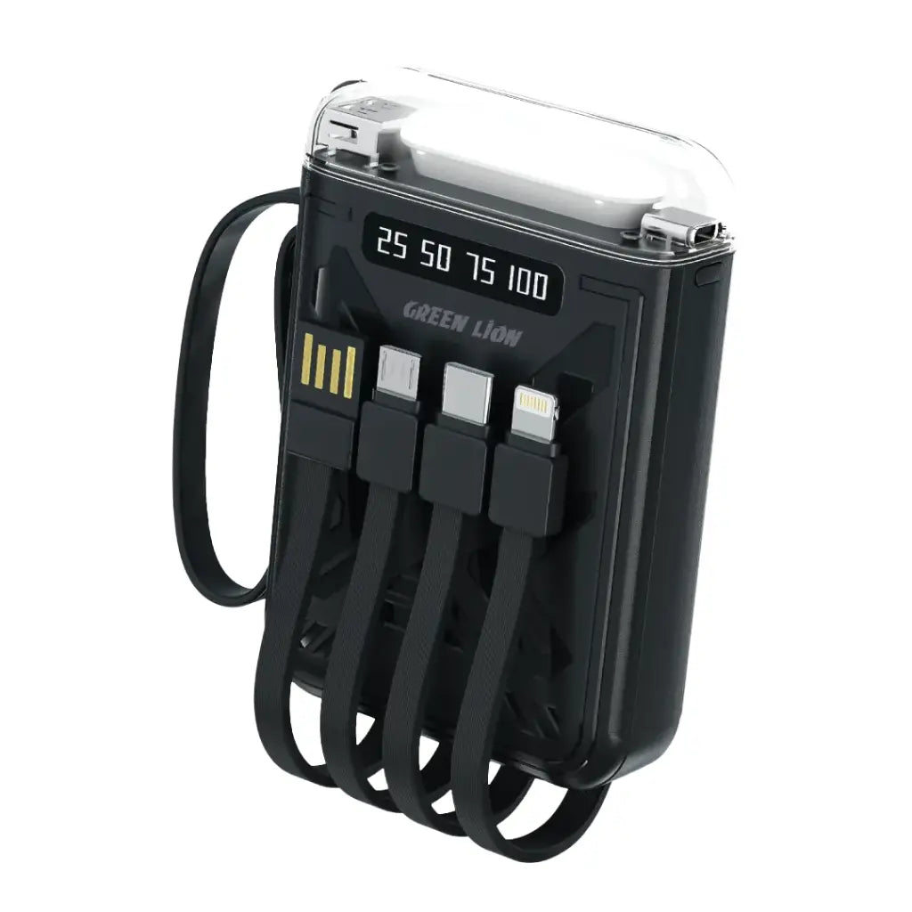 Green Lion Luma Pro 10000mAh Power Bank - Black