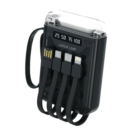 Green Lion Luma Pro 10000mAh Power Bank - Black