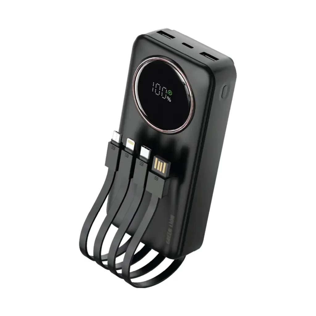 Green Lion Power Pulse 20000mAh Power Bank - Black