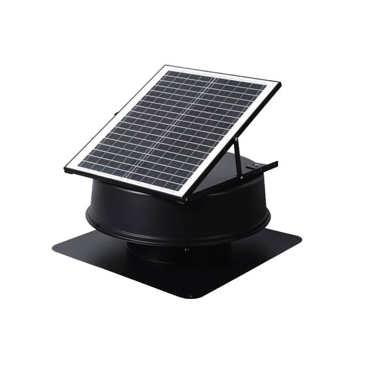Green Lion Solar Water Tank Cooler with Ventilation Fan - Black