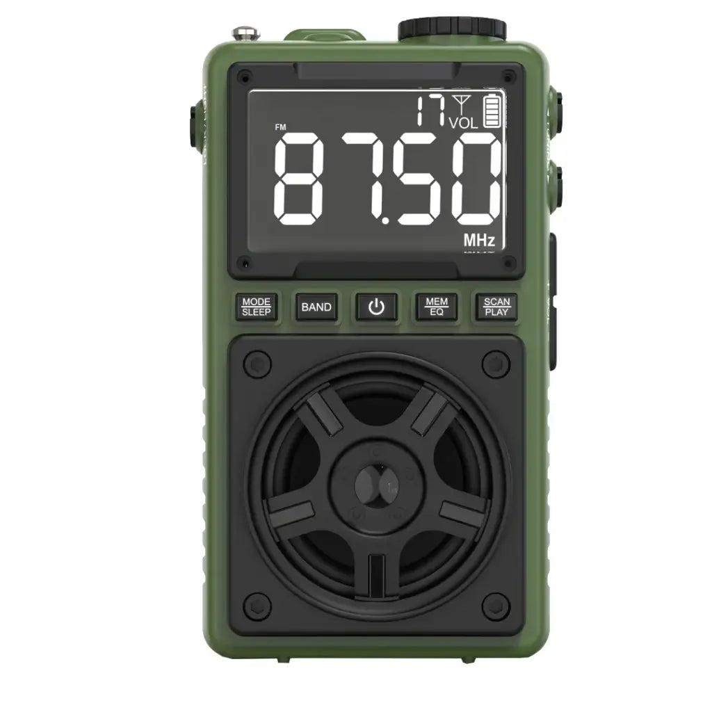 Green Lion Voyager Portable Radio | Flash Light | Speaker - Green