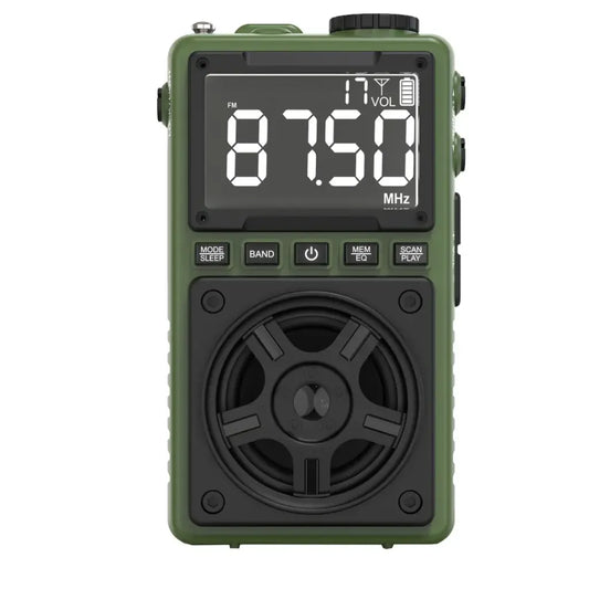 Green Lion Voyager Portable Radio | Flash Light | Speaker - Green