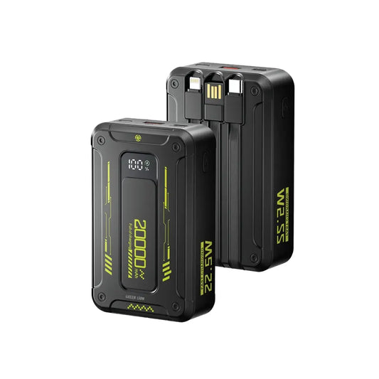 Green Lion Xtreme 20 Power Bank 20000mAh PD 22.5W - Black