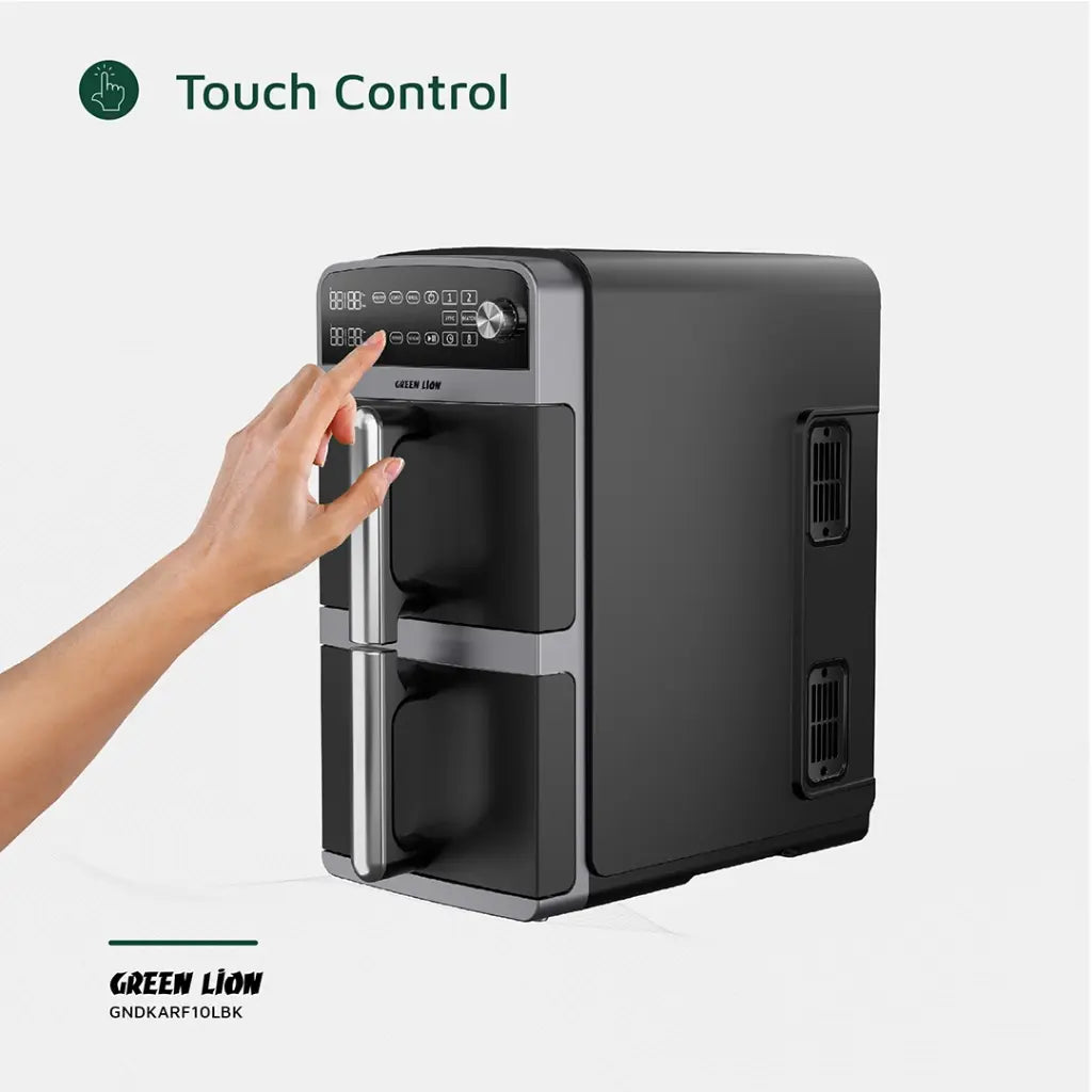 Green Lion 10L Double-Decker Air Fryer - Black