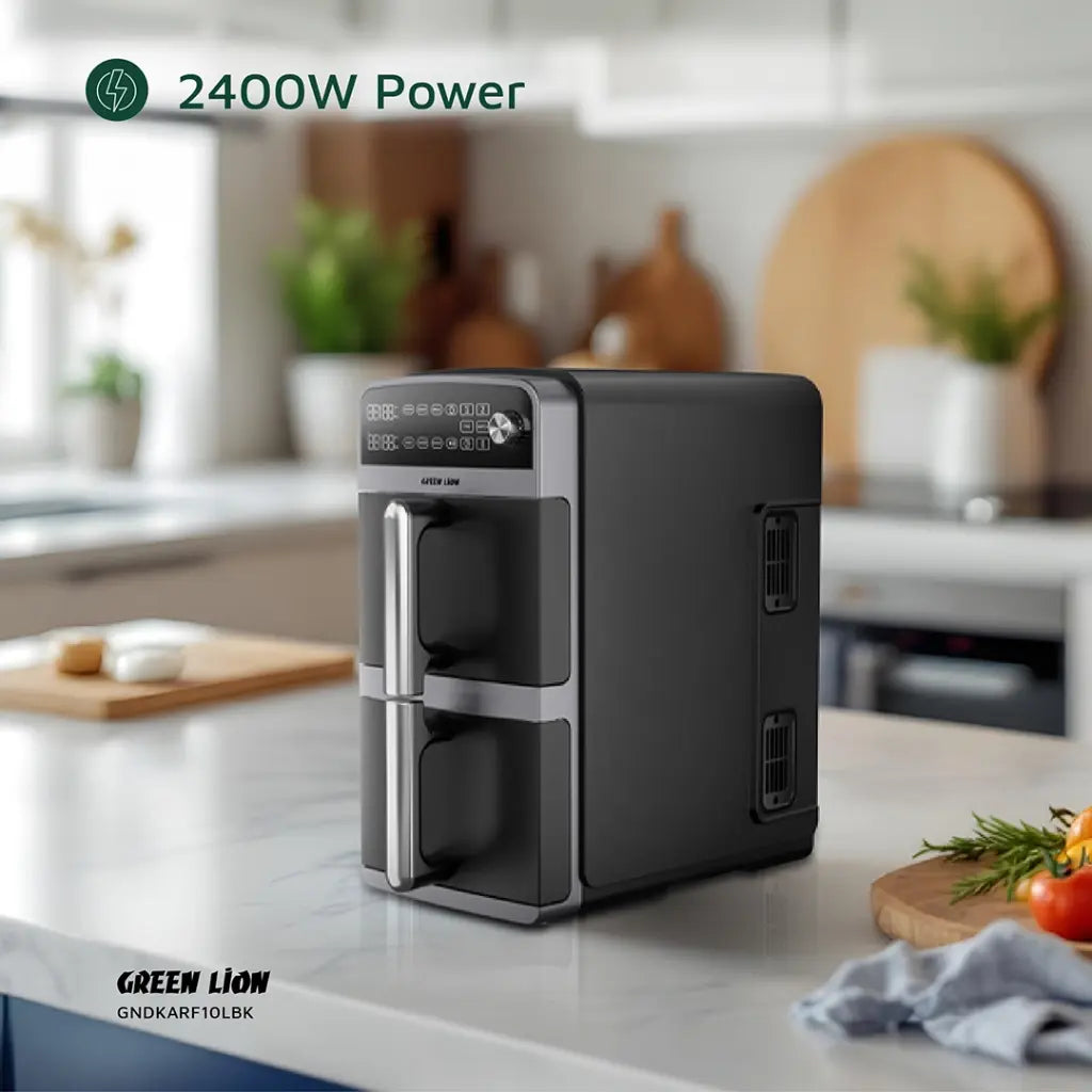 Green Lion 10L Double-Decker Air Fryer - Black