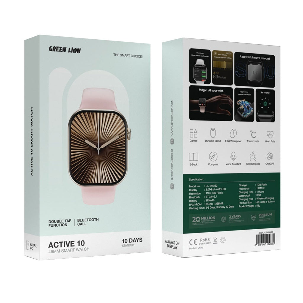 Green Lion Active 10 46MM Smart Watch