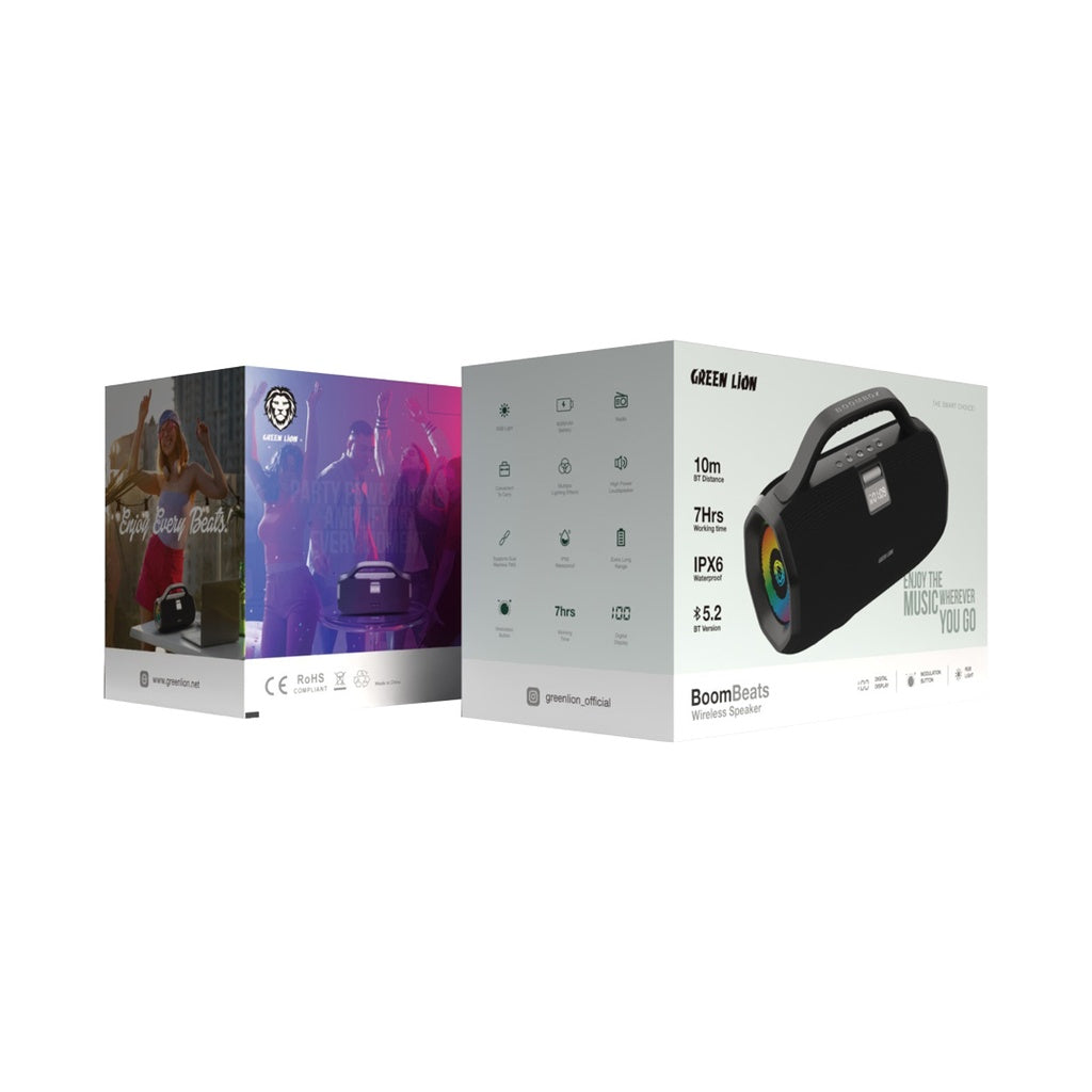 Green Lion BoomBeats Wireless Speaker - Black