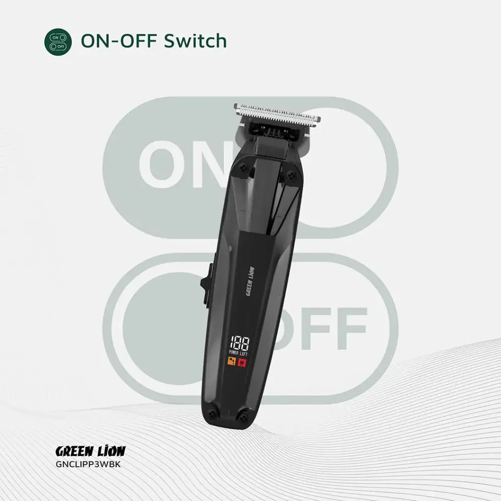 Green Lion Clip Master Professional Hair Clipper - Black
