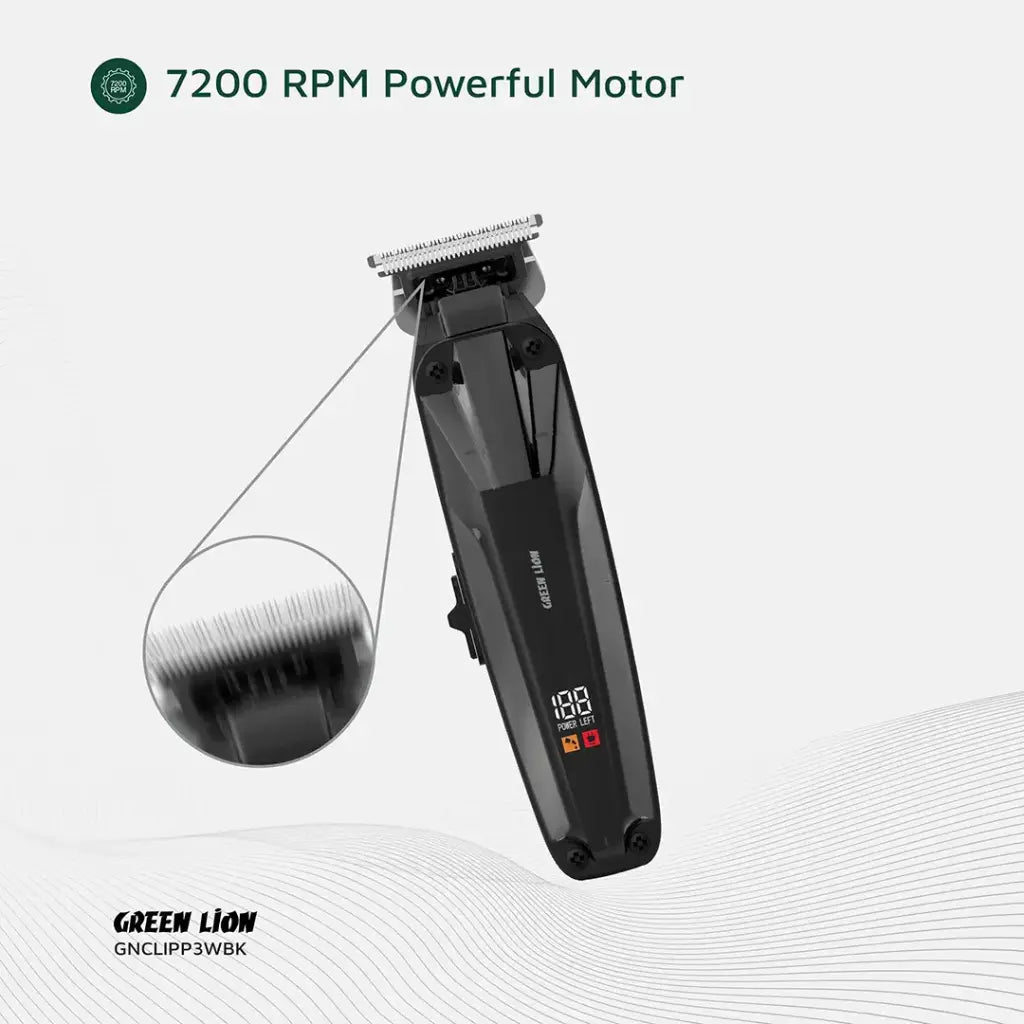 Green Lion Clip Master Professional Hair Clipper - Black