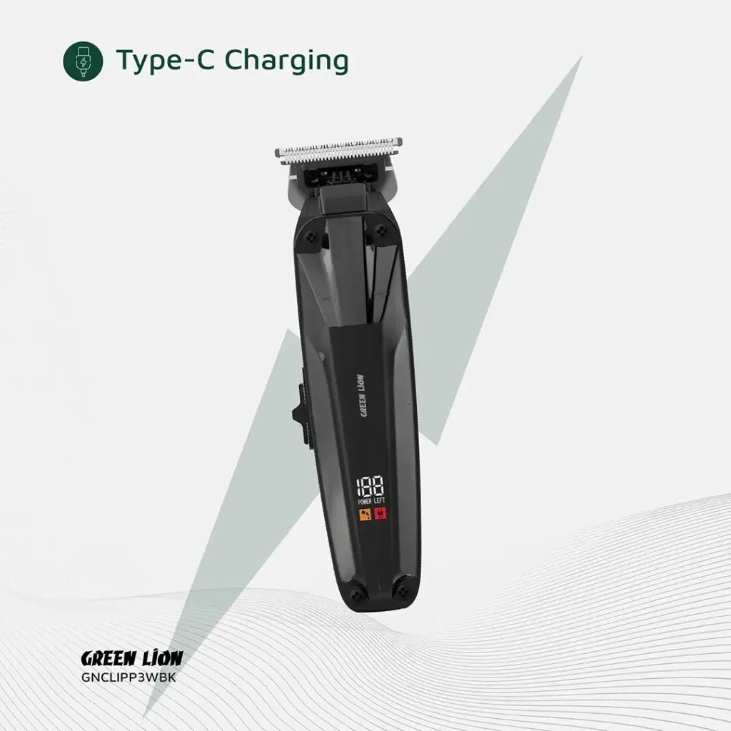 Green Lion Clip Master Professional Hair Clipper - Black