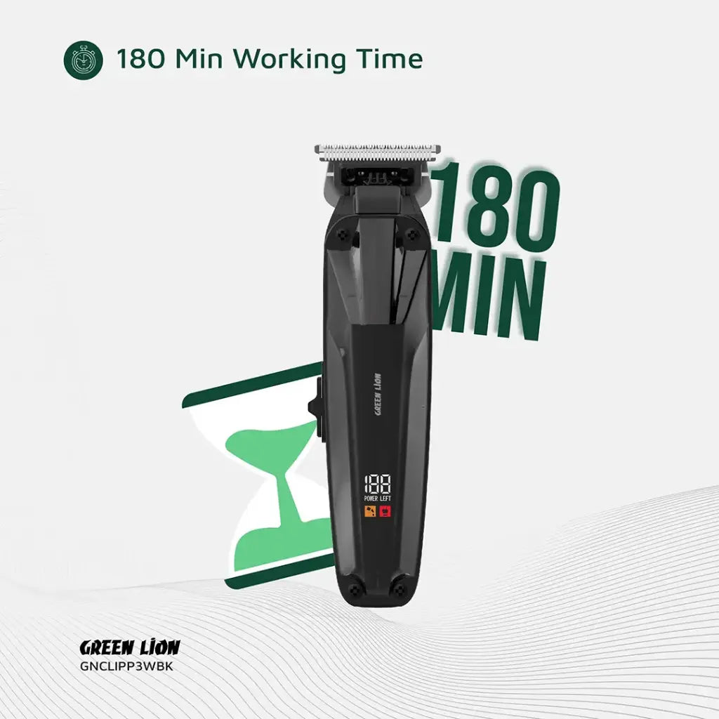 Green Lion Clip Master Professional Hair Clipper - Black