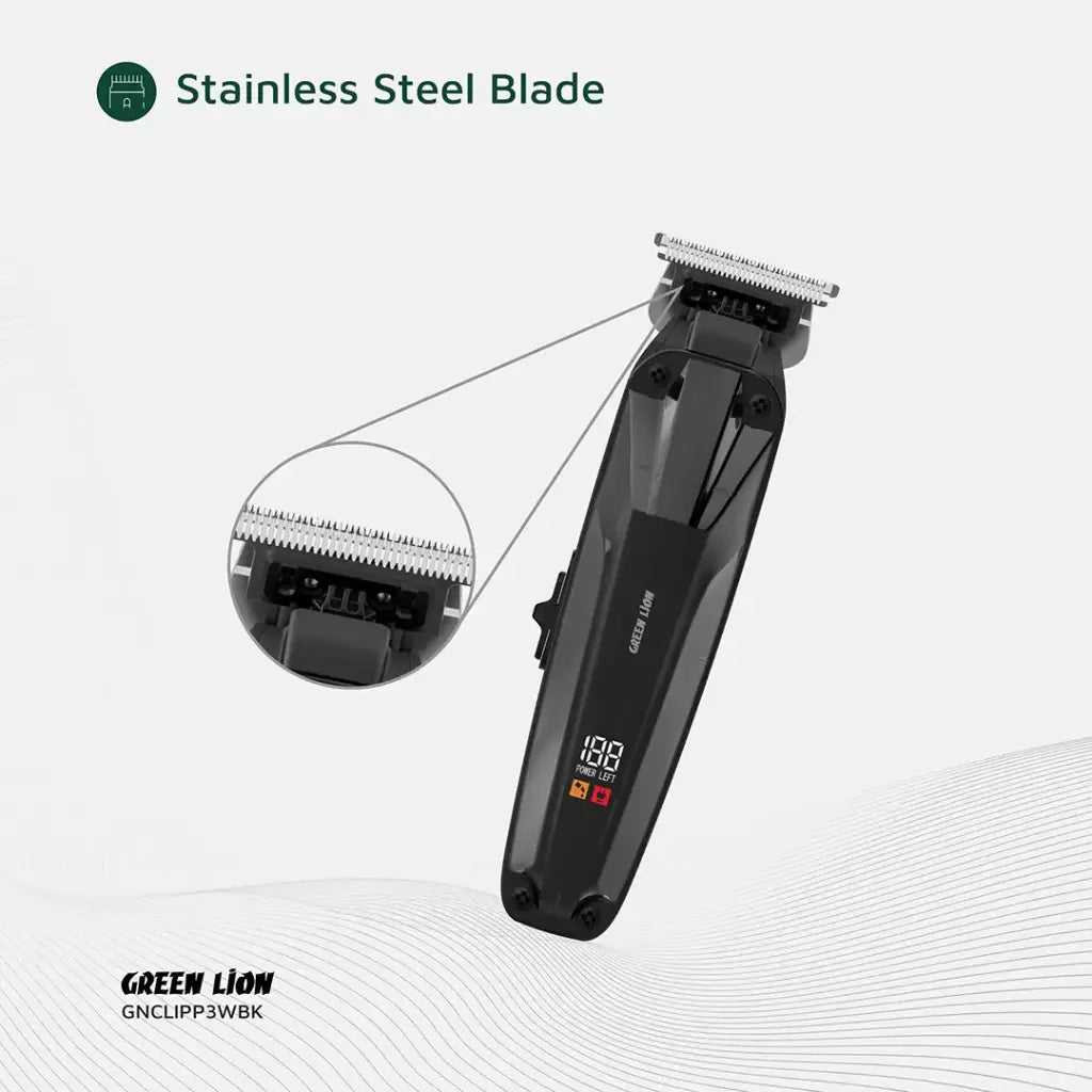 Green Lion Clip Master Professional Hair Clipper - Black