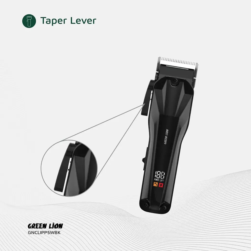 Green Lion Clip Pro Professional Hair Clipper - Black