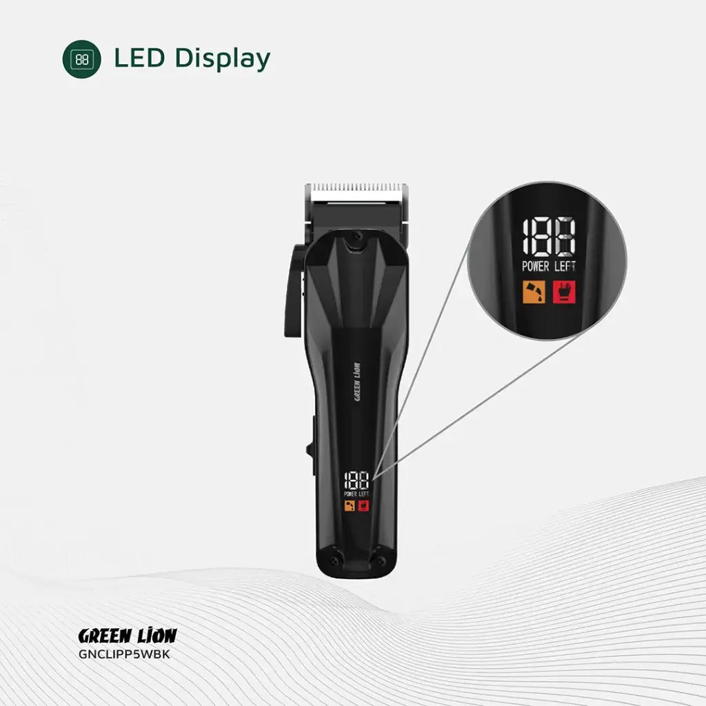 Green Lion Clip Pro Professional Hair Clipper - Black