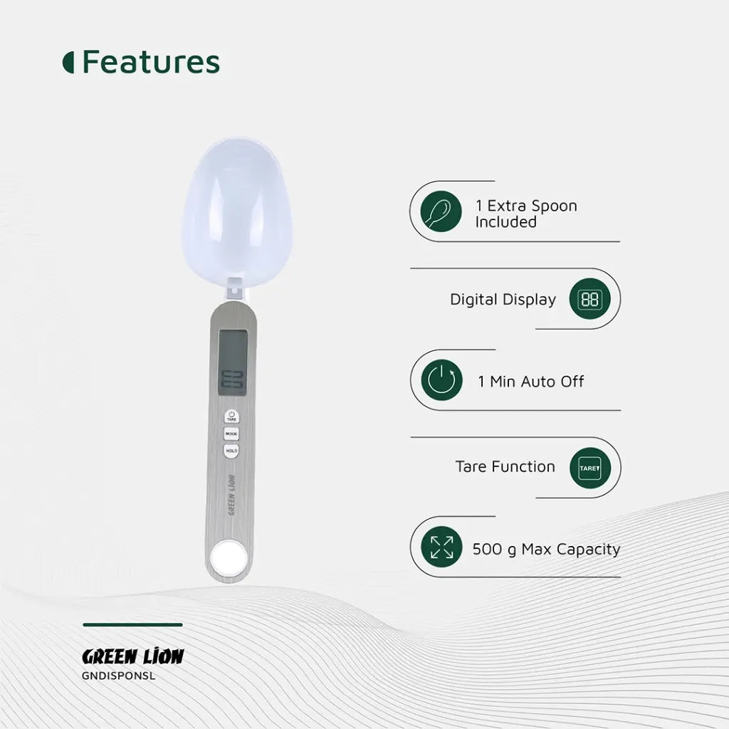 Green Lion Digital Spoon Scale - Silver