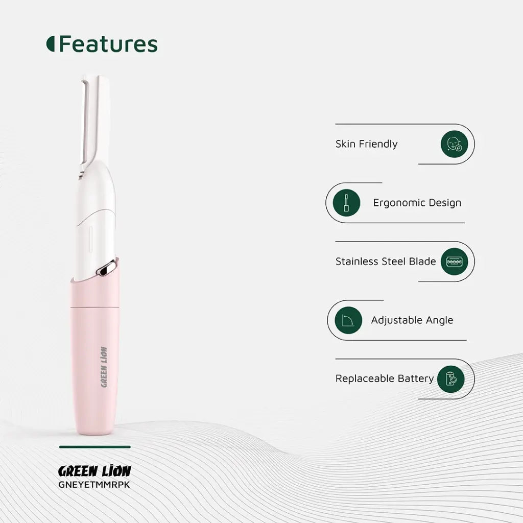 Green Lion Eyebrow Hair Trimmer - Pink