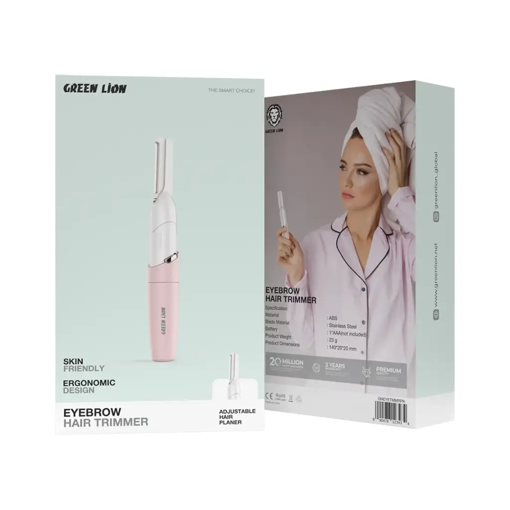 Green Lion Eyebrow Hair Trimmer - Pink