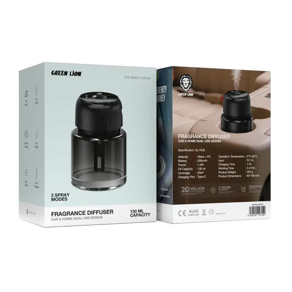 Green Lion Fragrance Diffuser 130mL - Black