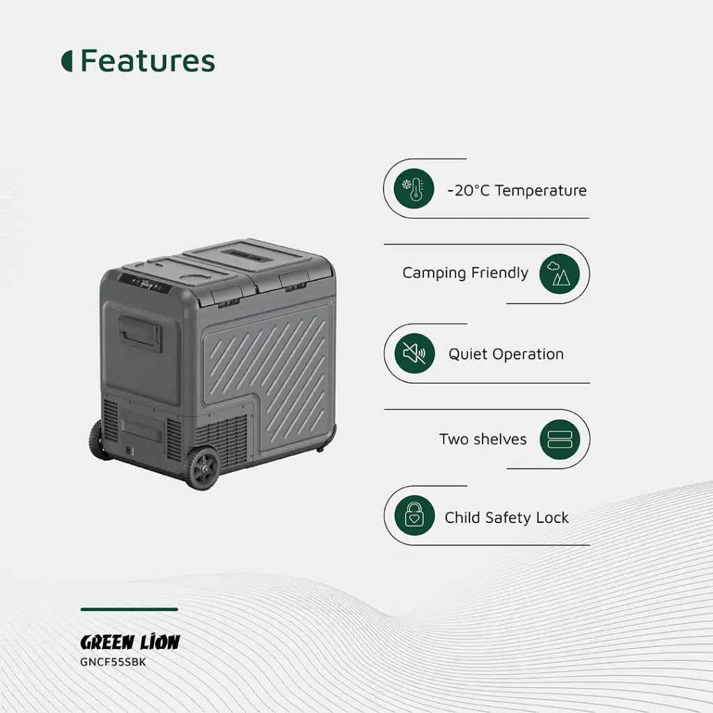 Green Lion GFC-55 Car Fridge - Black